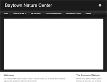 Tablet Screenshot of baytownnaturecenter.org